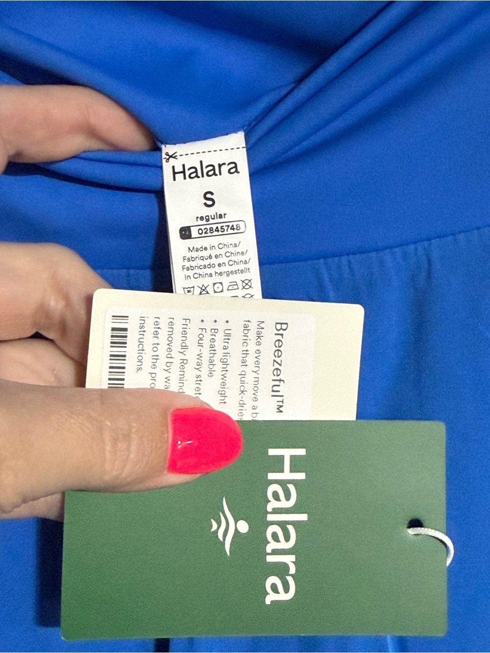 Halara Breezeful™ High Waisted High Low 2-in-1 Flowy QuickDry Maxi Blue Skirt Sm - Picture 6 of 6